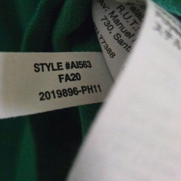 J.Crew High Ruffled Neck Balloon Sleeve Emerald Green Blouse Plussize Size XXL - Picture 10 of 10